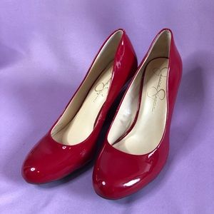 Red Jessica Simpson Wedges